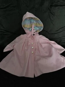 London Fog Toddlers pink jacket w/ quilted hood and fleece lining, size 12 mos - Picture 1 of 8