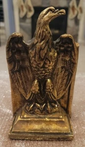 Vintage Messing Adler ~ Buchstütze, Metallfigur 8,5" groß, patriotischer Weißkopfseeadler - Bild 1 von 9
