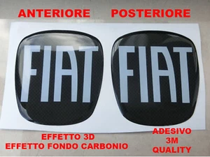 Sticker stickers 3D 3M emblem logo Fiat Ducato bonnet front + rear car - Picture 1 of 6