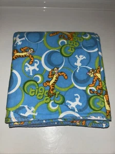Vintage Handmade Winnie the Pooh flannel blanket featuring Tigger 38x35 - Picture 1 of 4