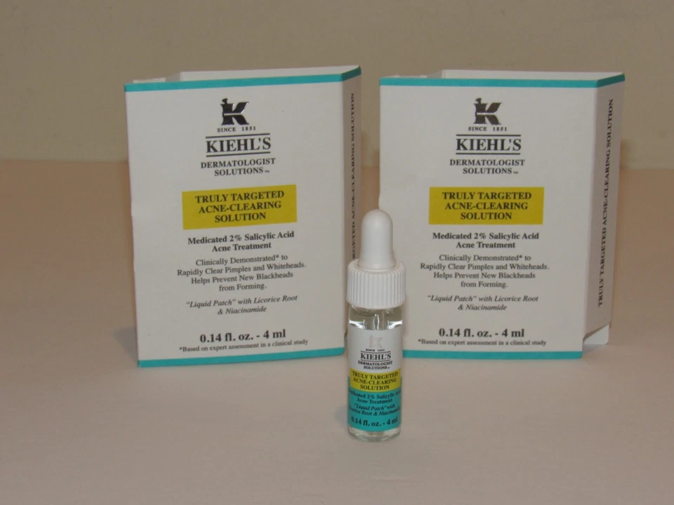 2 Kiehl's Truly Targeted Acne-Clearing Solution 2% Salicylic Acid 0.28 Oz TOTAL - Image 1 of 1