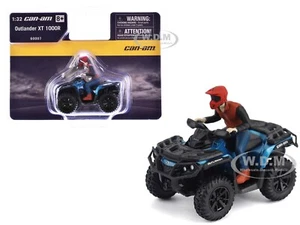 CAN-AM OUTLANDER XT 1000R ATV OXFORD BLUE W/DRIVER 1/32 BY BRP MODELS 60007 - Picture 1 of 6