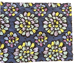 2 Vera Bradley Indigo Pop Standard Pillow Shams 100% Cotton Large Blue Floral - Picture 1 of 6