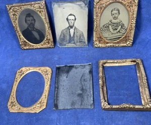 3 Ambrotipos C.1860 LEVI HOLWAY Bingham, miembros de la familia ME, ¡Dean & Emerson! - Imagen 1 de 16