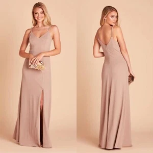 Birdy Grey Taupe Jay Sleeveless Gown Bridesmaid Formal Prom Dress NEW Small - Picture 1 of 6