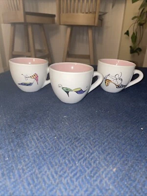 Tazas de café espresso Rosanna Shoe Design | Juego de 3 | Stiletto Spikes Demitasse - Rosa Foto 1 de 4