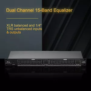 Ecualizador de audio Btuty EQ-215 ecualizador de doble canal 15 bandas montaje en rack 1U V8D6 - Imagen 1 de 9