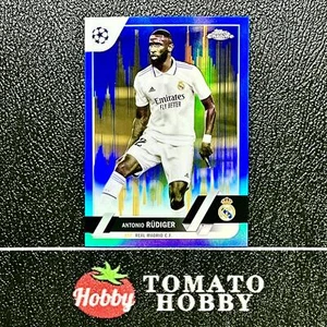 TOPPS CROMO UEFA 2022-23 ANTONIO RUDIGER/75 Azul Oro Sísmico REAL MADRID - Imagen 1 de 2