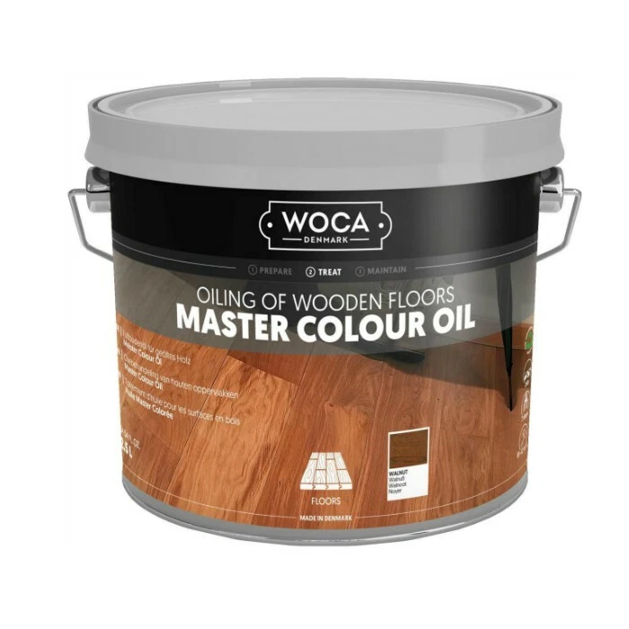 WOCA Meister Colour Öl, Walnuss 2,5 Liter, Farböl Color oil Walnut - Bild 1 von 1