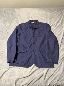 Scotch & Soda Recoloured Army Blue Shirt Jacket Size Medium Military Buttons - Picture 1 of 7