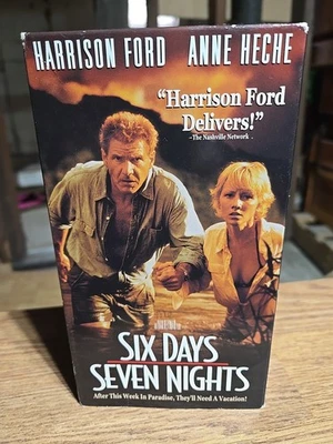 Six Days, Seven Nights, previewed (VHS 2002) Touchstone Harrison Ford  RARE HTF Foto 1 de 3