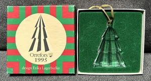 Orrefors Kristall Christbaumschmuck 1995 mit Box Vintage - Bild 1 von 9
