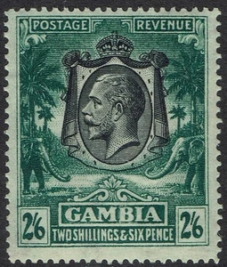 GAMBIA 1922 KGV ELEFANTEN 2/6 MNH ** - Bild 1 von 2