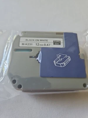 Fita adesiva para Brothers, 4 peças 12 mm, 0,47" preta sobre branco/vermelho/amarelo/verde - Imagem 1 de 4