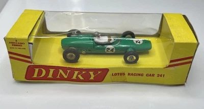 COCHE DE CARRERAS DINKY LOTUS (21) VERDE Nº241 CON CAJA DE EXPORTACIÓN VINTAGE FUNDIDO A PRESIÓN 1963-70 Foto 1 de 4
