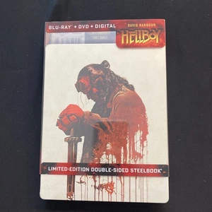 HELLBOY (Blu-ray + DVD) LIMITED-EDITION DOUBLE-SIDED STEELBOOK FREE SHIP - Picture 1 of 5
