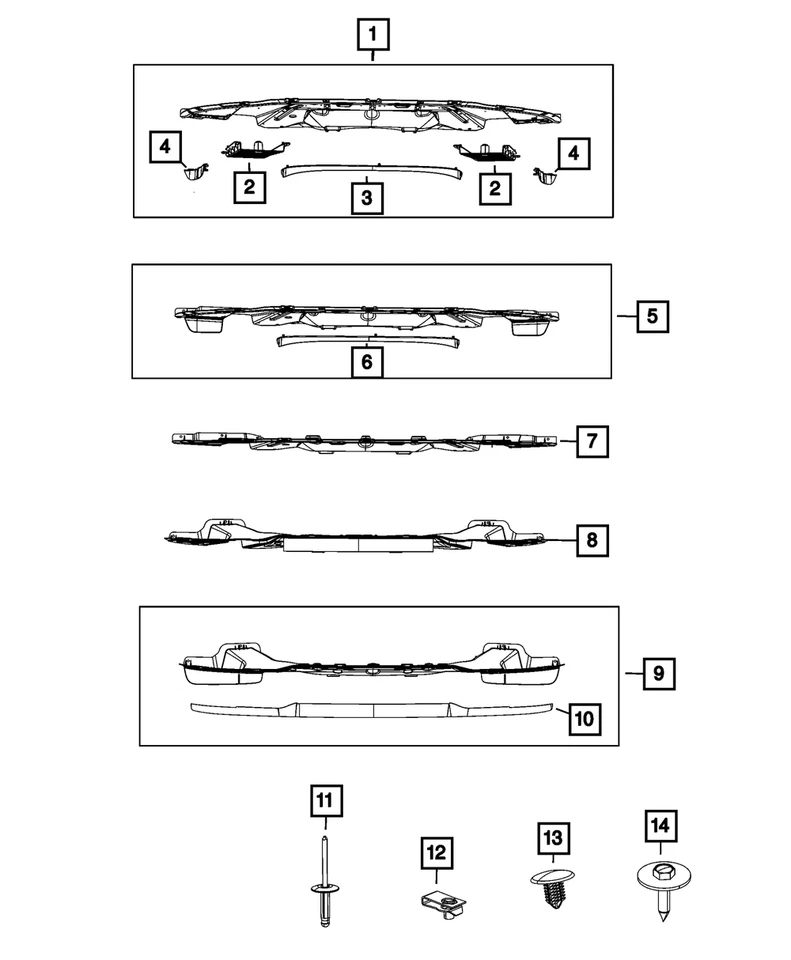 正品 Mopar Front Air Dam 68442245AA — 第 1/1 张图片