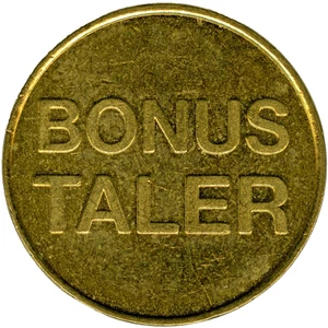 ☆ ALEMANIA ☆ BONUS TALER • BIEN ASESORADO · DINERO · AHORRADO ☆ FICHA MONEDA DE EMERGENCIA ☆ ☆C2952 - Imagen 1 de 4