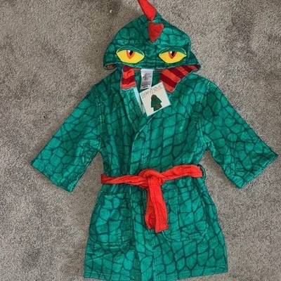 NUEVO Bata de Natación Santa Eva Gecko Lagarto Niños Playa Cinturón Verde XS 3/4 Foto 1 de 4