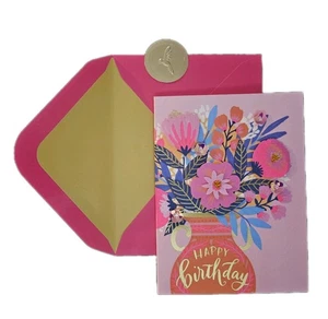 Tarjeta de cumpleaños de papiro flores 3D en florero  - Imagen 1 de 4