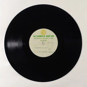 AC Soulful Symphony "Because Of You" 10" Sunshine Sound Acetate HEAR - Imagen 1 de 2