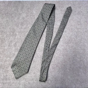 Robert Alan Men's Necktie Olive Green Diamond Floral 100% Silk Formal Career - Picture 1 of 7