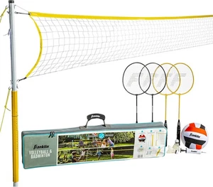 Franklin Sports Badminton Combo Sets - Backyard Beachvolleyball + Badmintonnetz - Bild 1 von 6