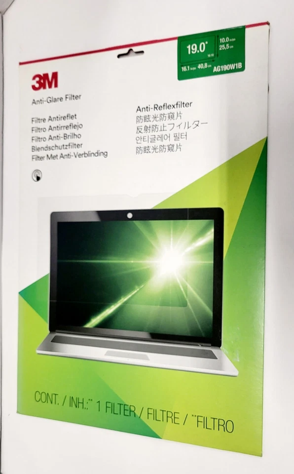 3M Anti-Glare Filter for 19" Widescreen Monitor 16:10 AG190W1B  - Image 1 of 2