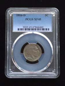 1916-D Buffalo Nickel PCGS Graded XF45 #47866460 - Picture 1 of 4