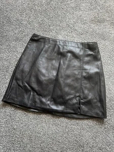 Womens Hollister Skirt, Size Large, Faux Leather, Black, Ultra High-Rise, (21) - Picture 1 of 5