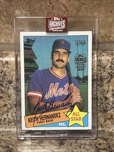 2023 TOPPS ARCHIVES KEITH HERNANDEZ BUYBACK On Card AUTO 11/25 INCASED - Picture 1 of 3