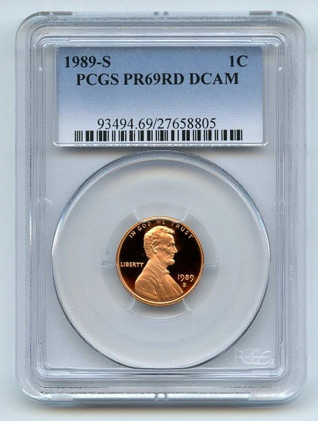 1989 S 1C Lincoln Cent Proof PCGS PR69DCAM - Image 1 of 1