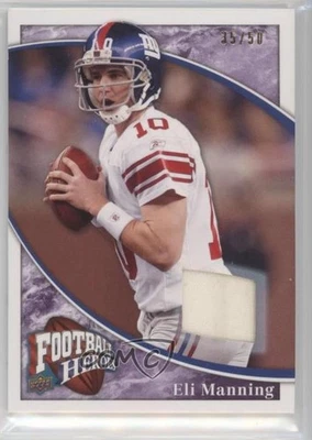 2009 Upper Deck Football Heroes Purple Jerseys /50 Eli Manning #42 - Image 1 of 2