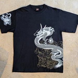 VTG Rock Eagle Dragon Men Large Shirt Glow In Dark Martial Arts Thailand USA AOP - Picture 1 of 11