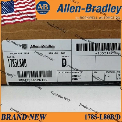 Factory Sealed NEW PLC 1785-L80B/D Rev K01 F/W Rev D PLC-5 Processor - Image 1 of 4