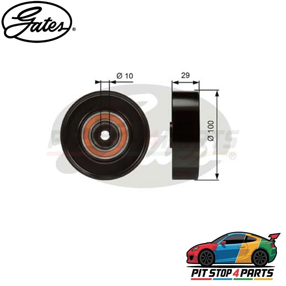 Gates T36008 Deflection Guide Pulley Metal 30 mm Fits Alfa Romeo 166 1998-2000 - Image 1 of 4