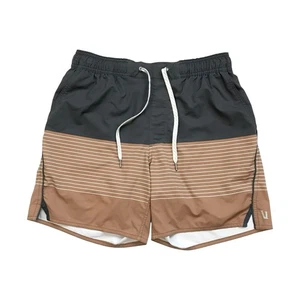 VUORI TRAIL SHORTS SMALL S MENS GRAY STRIPES 6” INSEAM ATHLETIC GYM PERFORMANCE - Picture 1 of 3