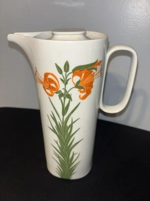Block Langenthal Switzerland Porcelain Coffee Pot Tiger Lily By Henry Evans 36oz - Image 1 of 4