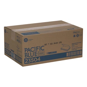 Pacific Blue Basic, 1Ply, SFold, 9.25" X 9.9", 100% Recycl, 250 Sheet, 16 Packs - Picture 1 of 8