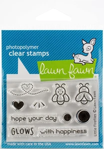 Clear Stamps 3"X2" - kleine Glühwürmchen, grau - Bild 1 von 2