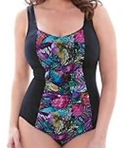 EUC Elomi Women's Size 20 Kaleidoscope Print Swimsuit - Picture 1 of 5