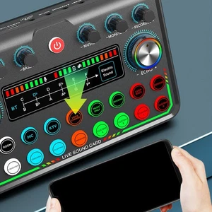 Mit Soundeffektmodus ausgestattete tragbare Soundkarte für Gamer und Streamer - Afbeelding 1 van 12