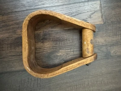 Vintage Wooden Horse Stirrup Used As Home Decor Rustic Farmhouse - Image 1 of 4
