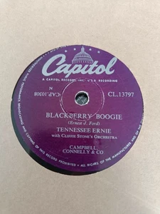 TENNESSEE ERNIE FORD Tennessee Local / Blackberry Boogie 1952 78 Capitol 2170 E - Picture 1 of 1