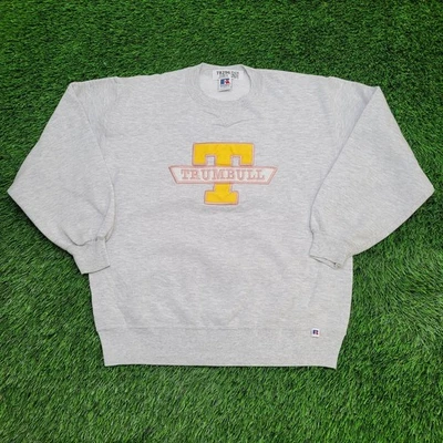 Sudadera deportiva vintage años 90 Trumbull-College Russell-Athletic para mujer grande 22x25 Foto 1 de 4