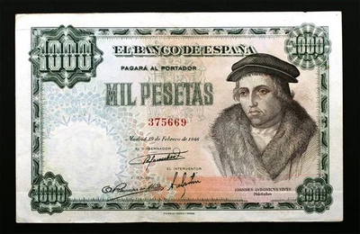 SC-España-Estado Español. 1000 Pesetas. 1948 sin serie. EBC-/XF- Madrid. ESCASO Foto 1 de 2