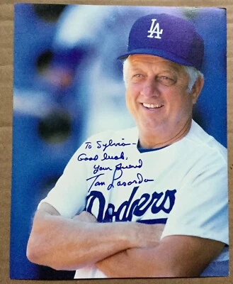 Tommy Lasorda signed & inscribed 8x10 photo *DODGERS GREAT” - Image 1 of 4