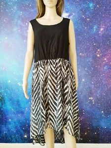 Size 20 LOVELY ATMOSPHERE black midi viscose blend dress 130 - Picture 1 of 4