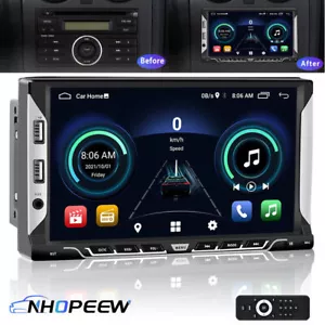 7" Doble 2 DIN Radio de coche GPS Navegador Bluetooth 6*USB Control remoto FM RDS Player - Imagen 1 de 19