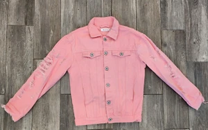 Giacca di jeans rosa da uomo giovane (S) - Foto 1 di 6